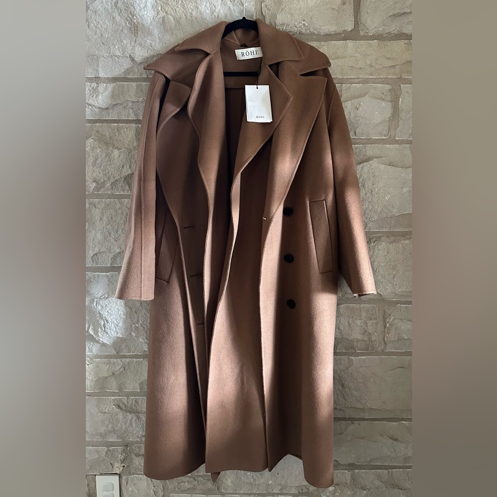 Ròhe Signature Double-Faced Scarf Coat